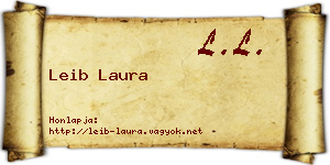 Leib Laura névjegykártya